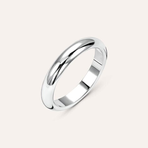 Fede Classica 3.5 mm Oro Bianco - Anelli con Incisione Unisex | Stroili