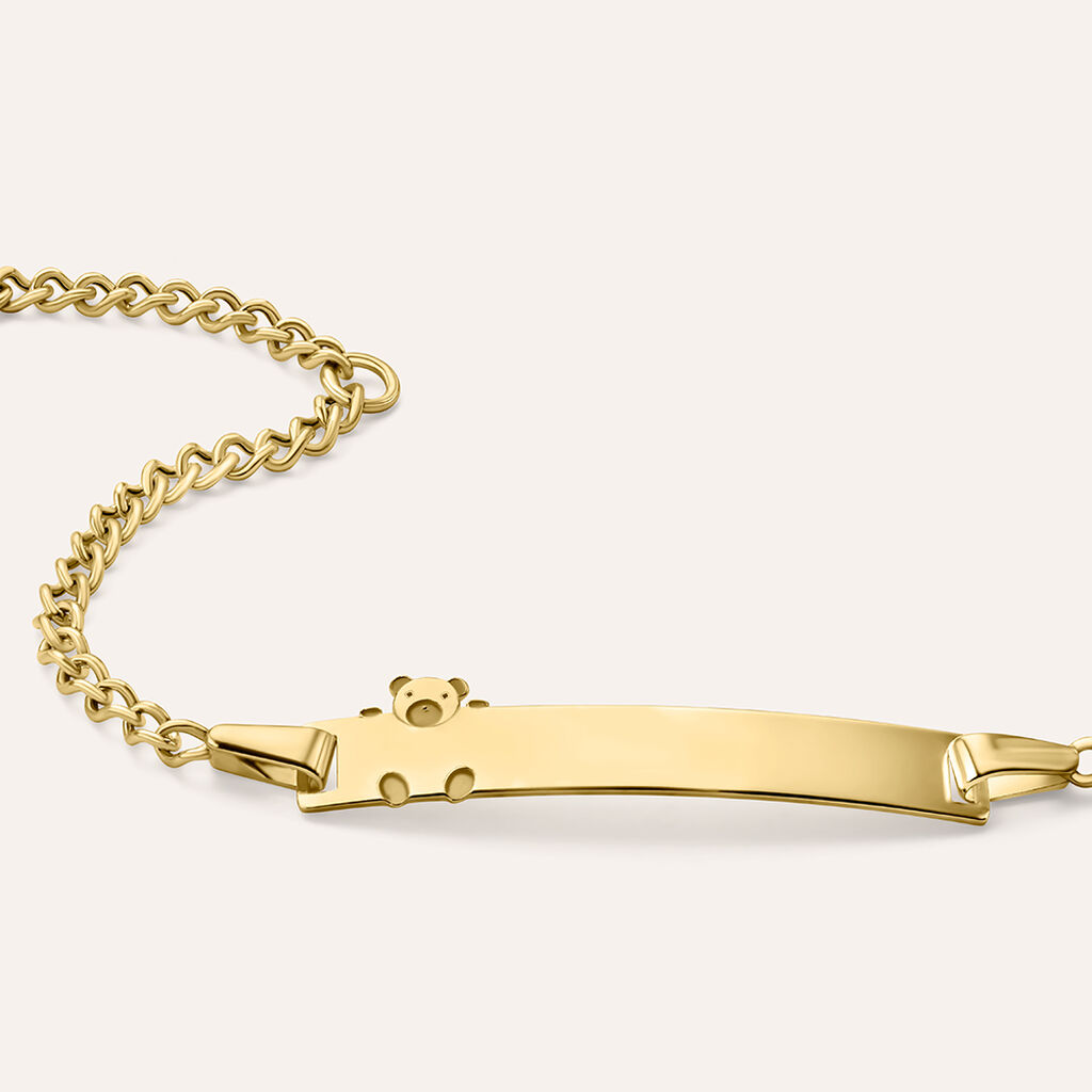 Bracciale Con Targhetta Holy Oro Giallo - Bracciali con Incisione Bambino | Stroili