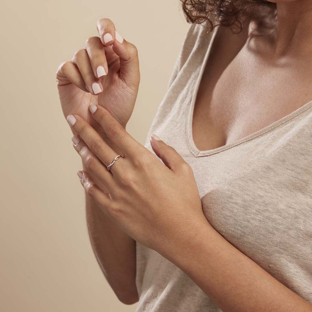 Anello Fantasia Sophia Oro Rosa Diamante