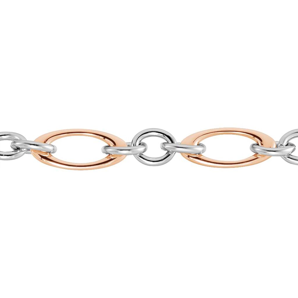 Bracciale Catena Lady Code Acciaio Bicolore Bianco / Rosa - Bracciali Donna | Stroili