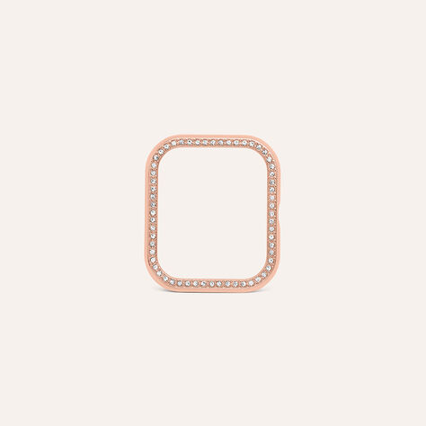 Cover in Plastica Rosata con Cristalli Bianchi Compatibile con Stroili Smartwatch Square - Saldi Donna | Stroili