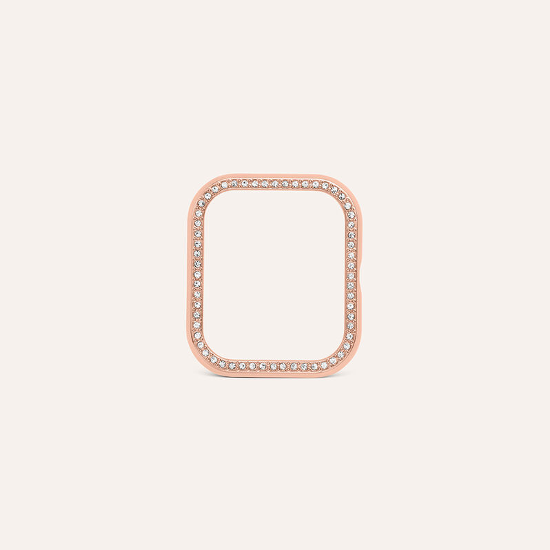 Cover in Plastica Rosata con Cristalli Bianchi Compatibile con Stroili Smartwatch Square - Gioielli Donna | Stroili