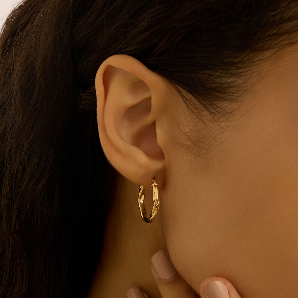 Orecchini A Cerchio Gold Essence Oro Giallo - Orecchini a Cerchio Donna | Stroili