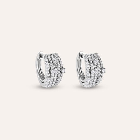 Orecchini A Cerchio Red Carpet Argento Rodiato Cubic Zirconia - Orecchini a Cerchio Donna | Stroili