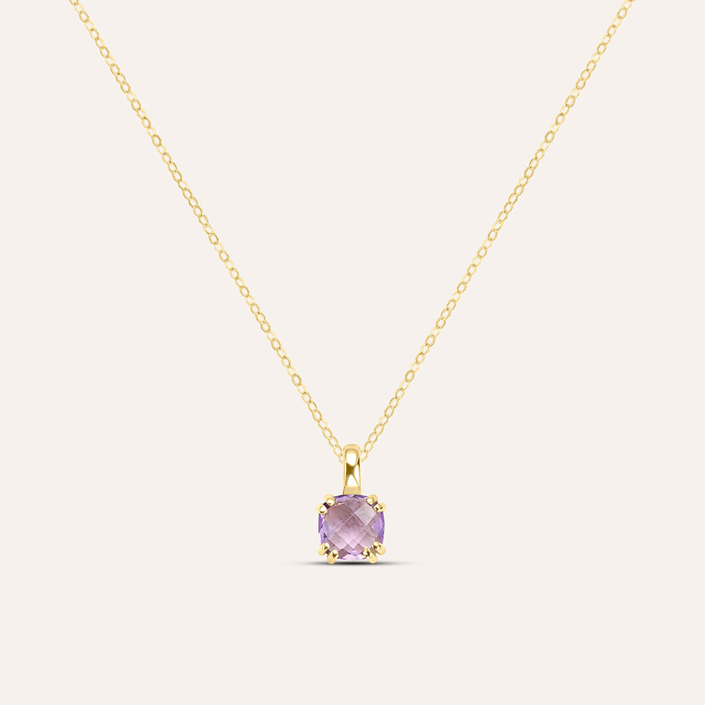 Collana Punto Luce Amélie Oro Giallo Ametista - Collane Punto Luce Donna | Stroili