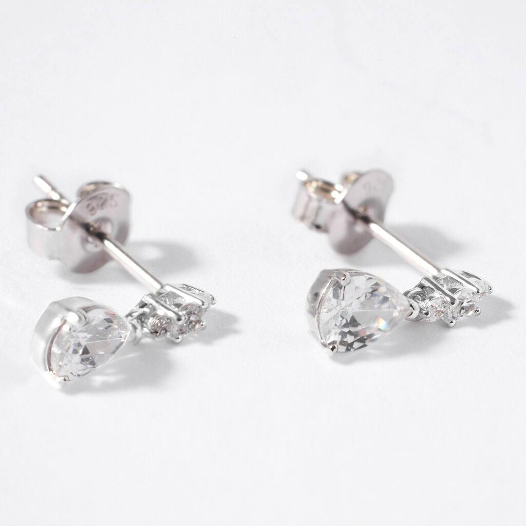 Orecchini Lobo Punto Luce Silver Elegance Argento Rodiato Cubic Zirconia - Orecchini a Lobo Donna | Stroili