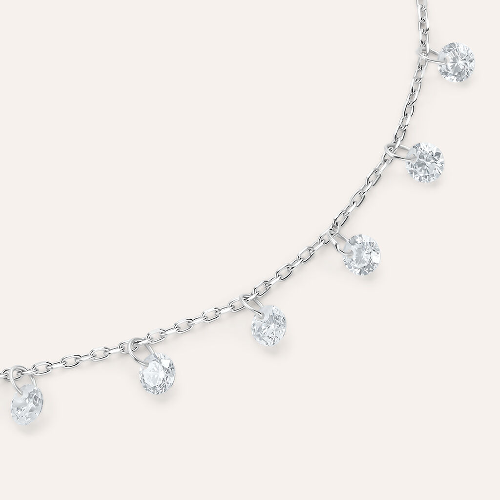 Cavigliera Silver Elegance Argento Rodiato Cubic Zirconia