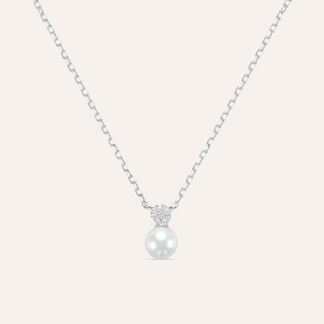 Collana Silver Pearls Argento Rodiato Perla sintentica Cubic Zirconia - Collane Donna | Stroili