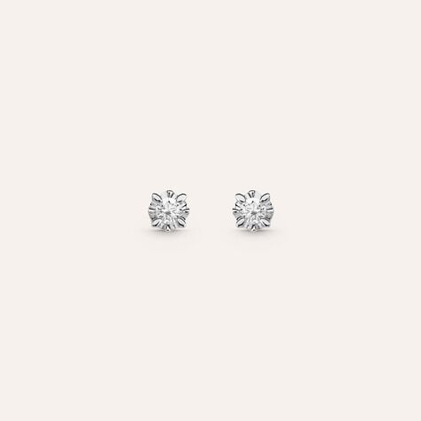 Orecchini Lobo Punto Luce Diamazing Oro Bianco Diamante - Orecchini a Lobo Donna | Stroili