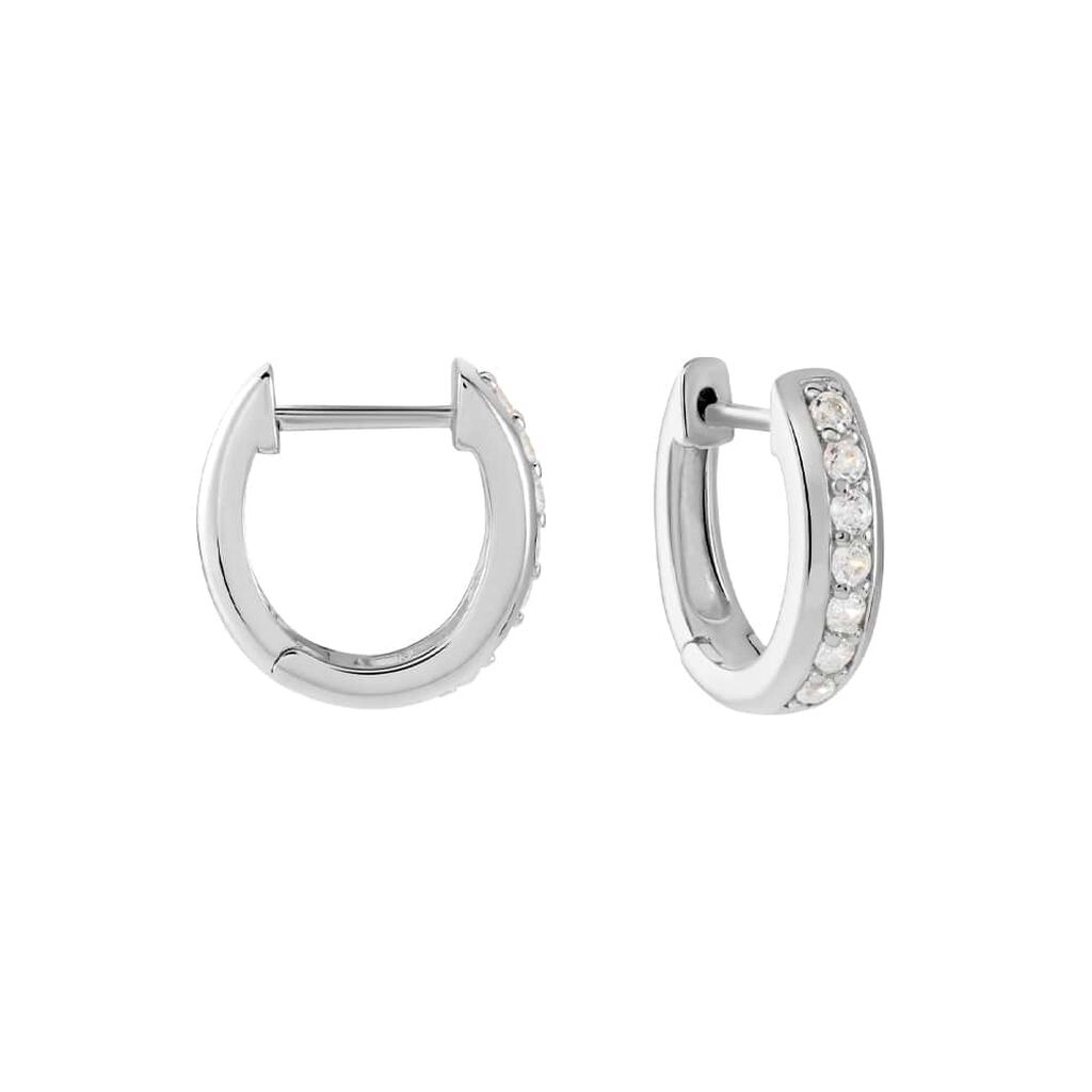 Orecchini A Cerchio Silver Elegance Argento Rodiato Cubic Zirconia - Orecchini a Cerchio Donna | Stroili