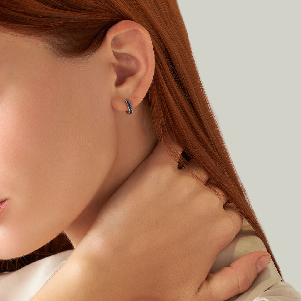Orecchini A Cerchio Toujours Oro Bianco Cubic Zirconia - Orecchini a Cerchio Donna | Stroili