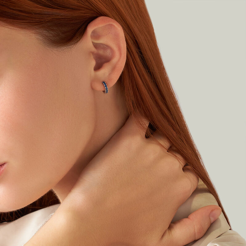 Orecchini A Cerchio Toujours Oro Bianco Cubic Zirconia - Orecchini a Cerchio Donna | Stroili