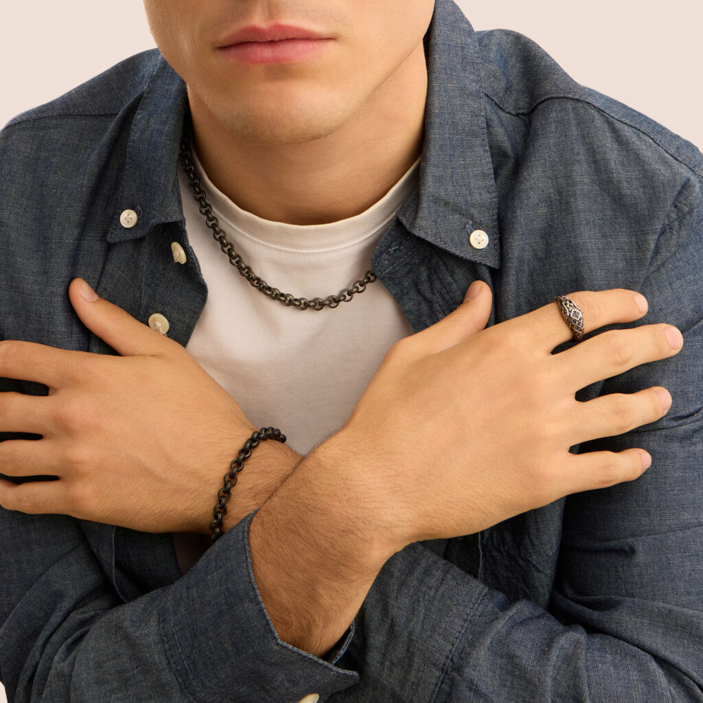 Catena Man Code Acciaio Bicolore