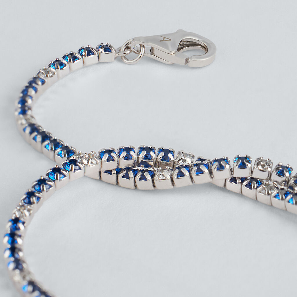 Bracciale Tennis Gentleman Argento Rodiato Cubic Zirconia