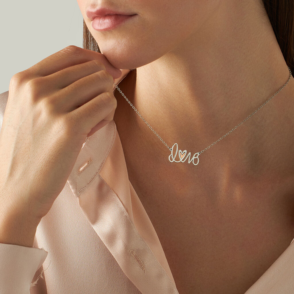 Collana Silver Collection Argento Bicolore Bianco / Rosa - Collane Donna | Stroili