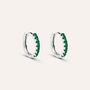 Orecchini A Cerchio Silver Rainbow Argento Rodiato Cubic Zirconia