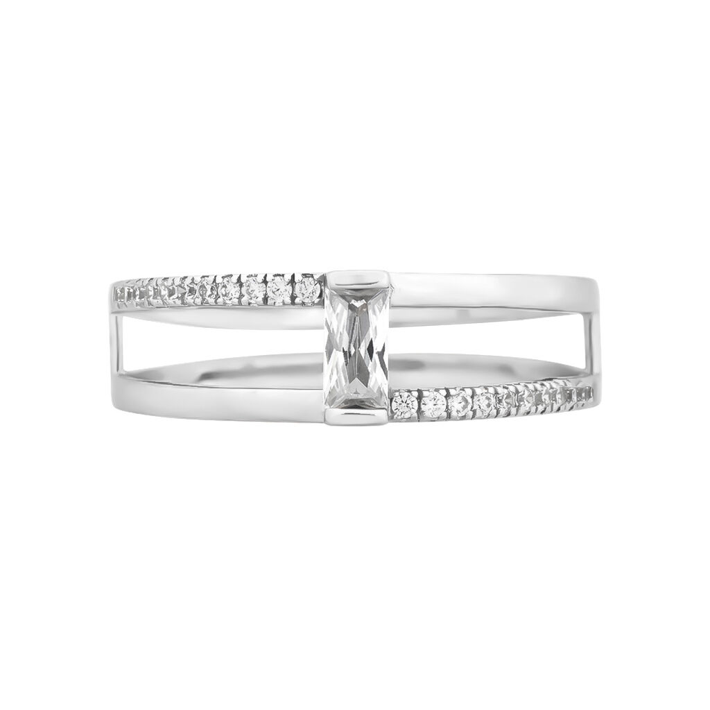 Anello Solitario Silver Elegance Argento Rodiato Cubic Zirconia - Anelli con Pietre Donna | Stroili