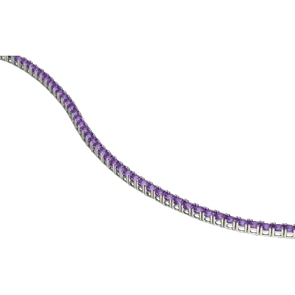 Bracciale Tennis Silver Rainbow Argento Rodiato Cubic Zirconia - Bracciali Tennis Donna | Stroili