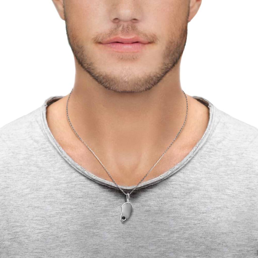 Pendente Silver Collection Argento Rodiato Cristallo - Ciondoli con Incisione Donna | Stroili