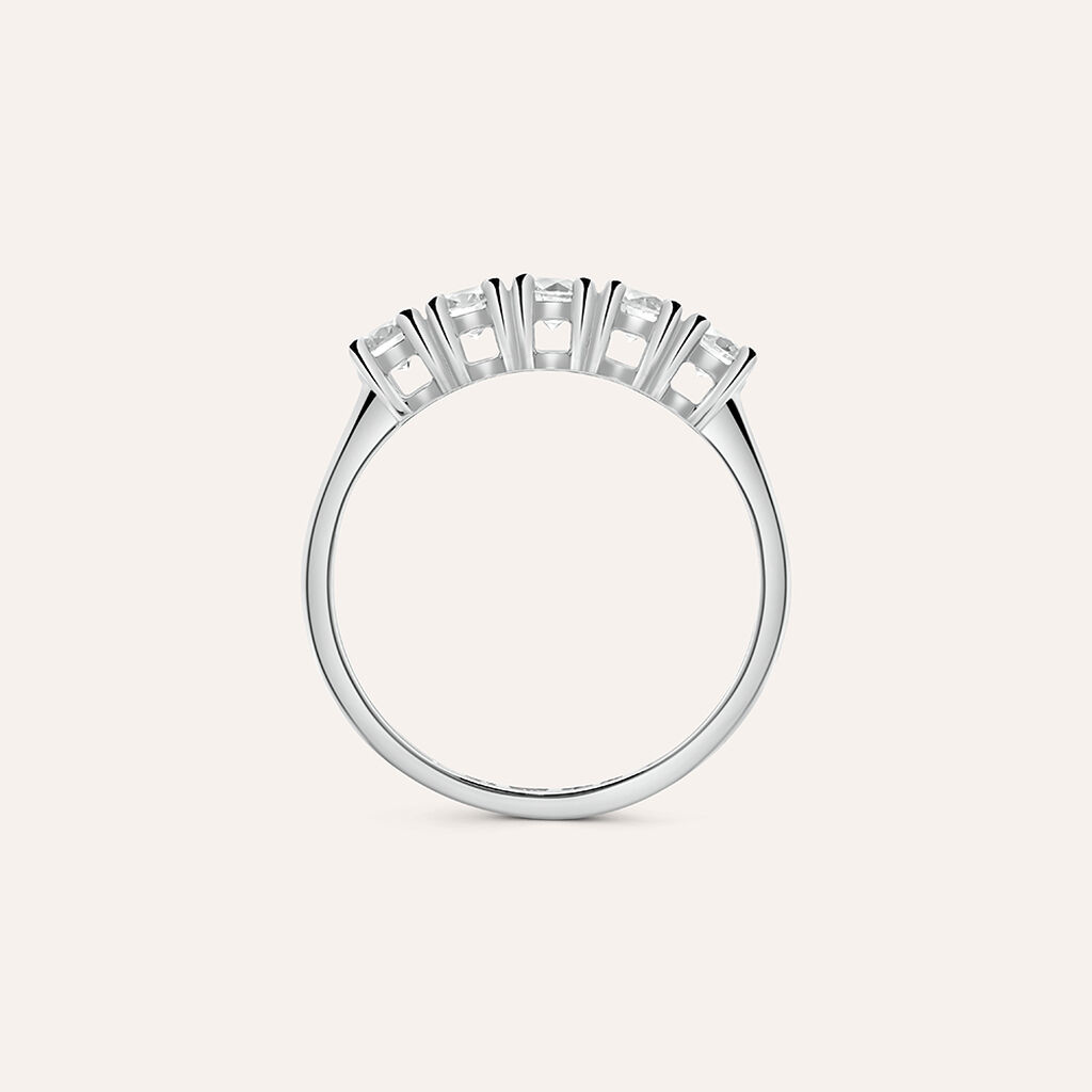 Anello Riviere Diamade Oro Bianco Diamante Lab-Grown - Anelli Riviere Donna | Stroili