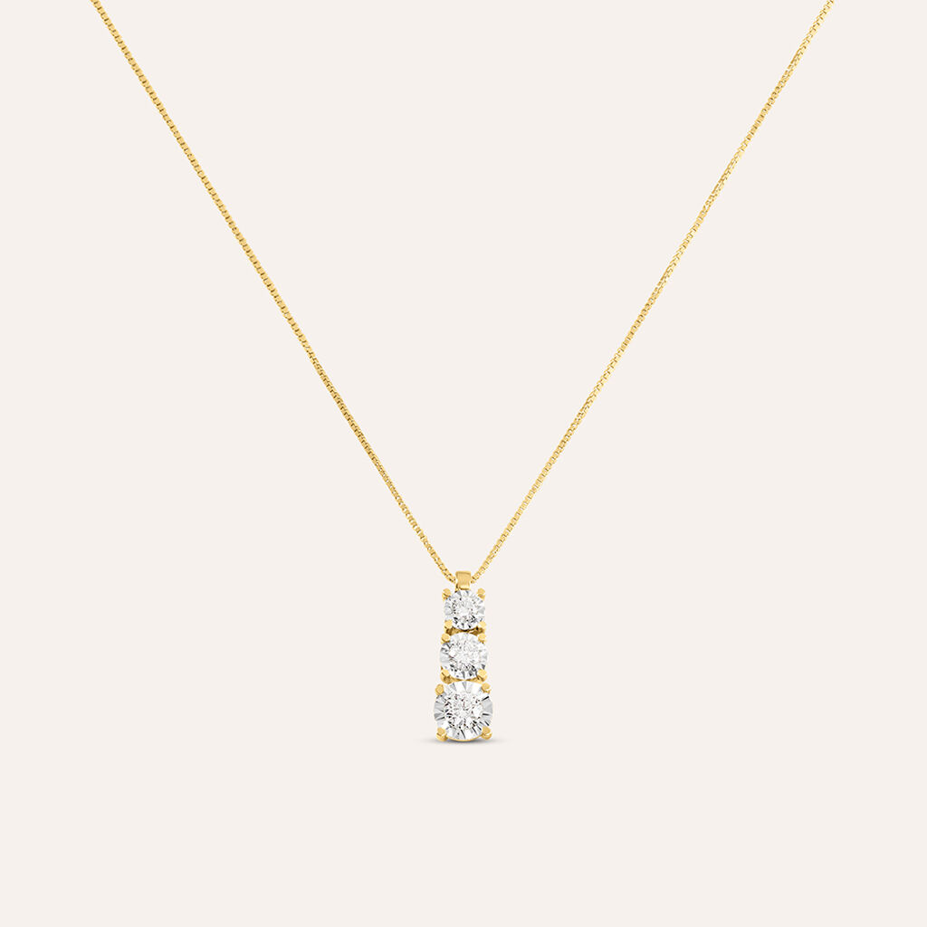 Collana Trilogy Diamotion Oro Giallo Diamante