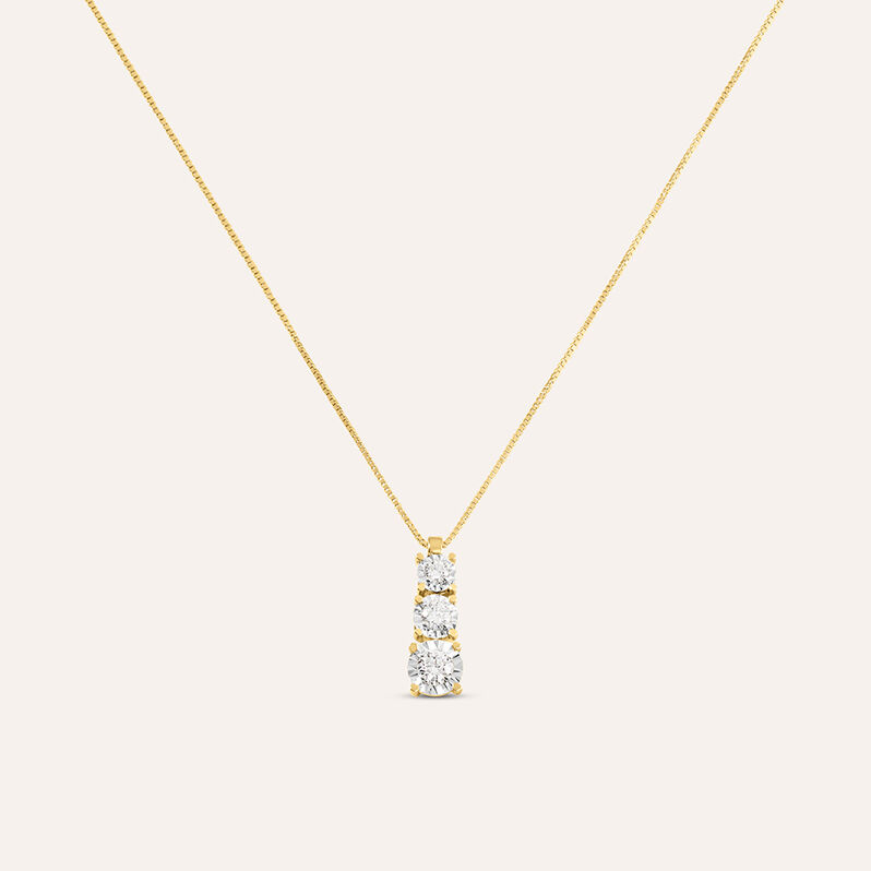 Collana Trilogy Diamotion Oro Giallo Diamante - Collane Donna | Stroili