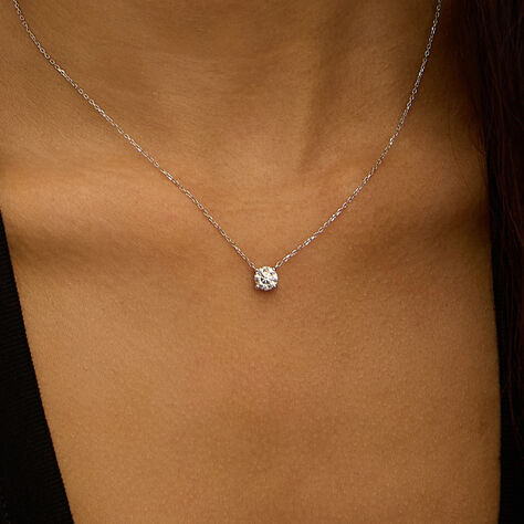 Collana Punto Luce Diamade Oro Bianco Diamante Lab-Grown - Collane Punto Luce Donna | Stroili