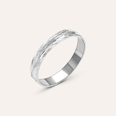 Fede Classica Diamantata 3 mm Oro Bianco