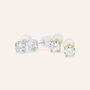 Orecchini Lobo Punto Luce Claire Oro Bianco Cubic Zirconia
