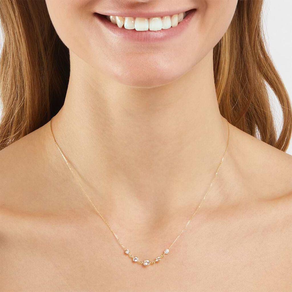 Collana Multi Punto Luce Claire Oro Giallo Cubic Zirconia - Collane Punto Luce Donna | Stroili