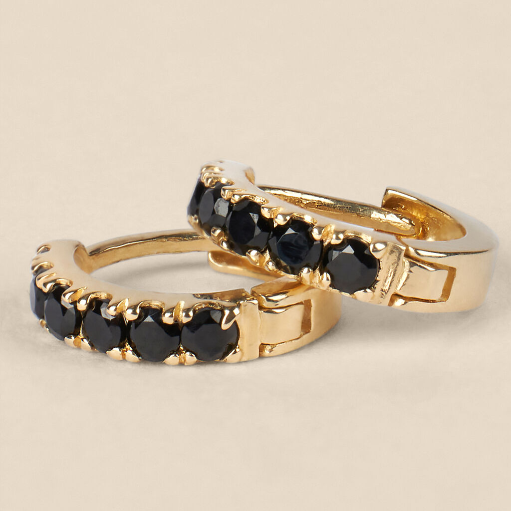 Orecchini A Cerchio Toujours Oro Giallo Cubic Zirconia