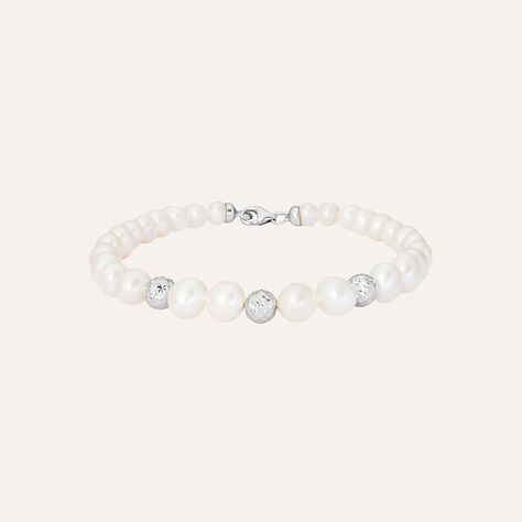 Bracciale Gabrielle Oro Bianco Perla D'Acqua Dolce - Bracciali Donna | Stroili