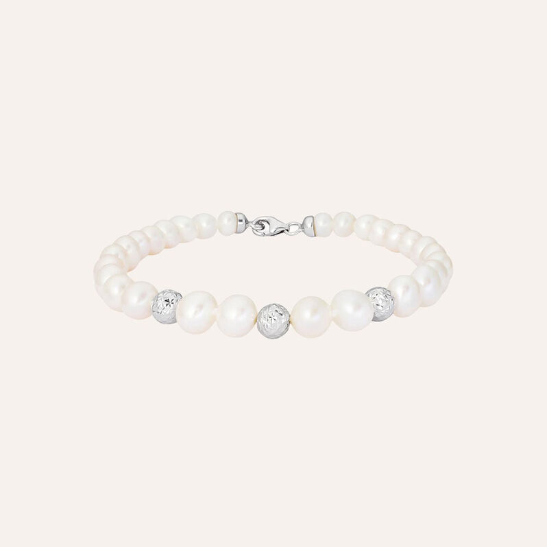 Bracciale Gabrielle Oro Bianco Perla D'Acqua Dolce - Bracciali Donna | Stroili