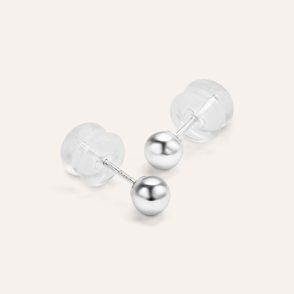 Orecchini Lobo Bon Ton Oro Bianco - Orecchini a Lobo Donna | Stroili