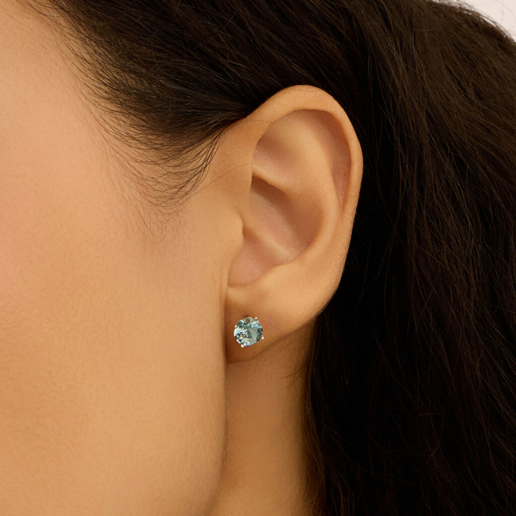 Orecchini Lobo Punto Luce Silver Rainbow Argento Rodiato Cubic Zirconia