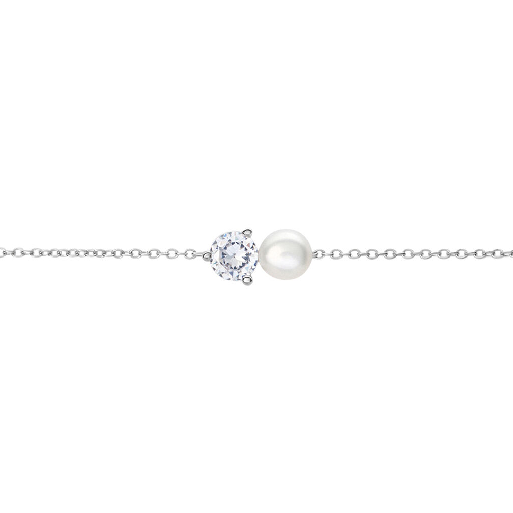Bracciale Silver Pearls Argento Rodiato Perla sintetica Cubic Zirconia - Bracciali Donna | Stroili