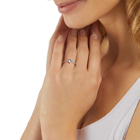 Anello Solitario Amélie Oro Bianco Topazio Cubic Zirconia - Anelli con Pietre Donna | Stroili