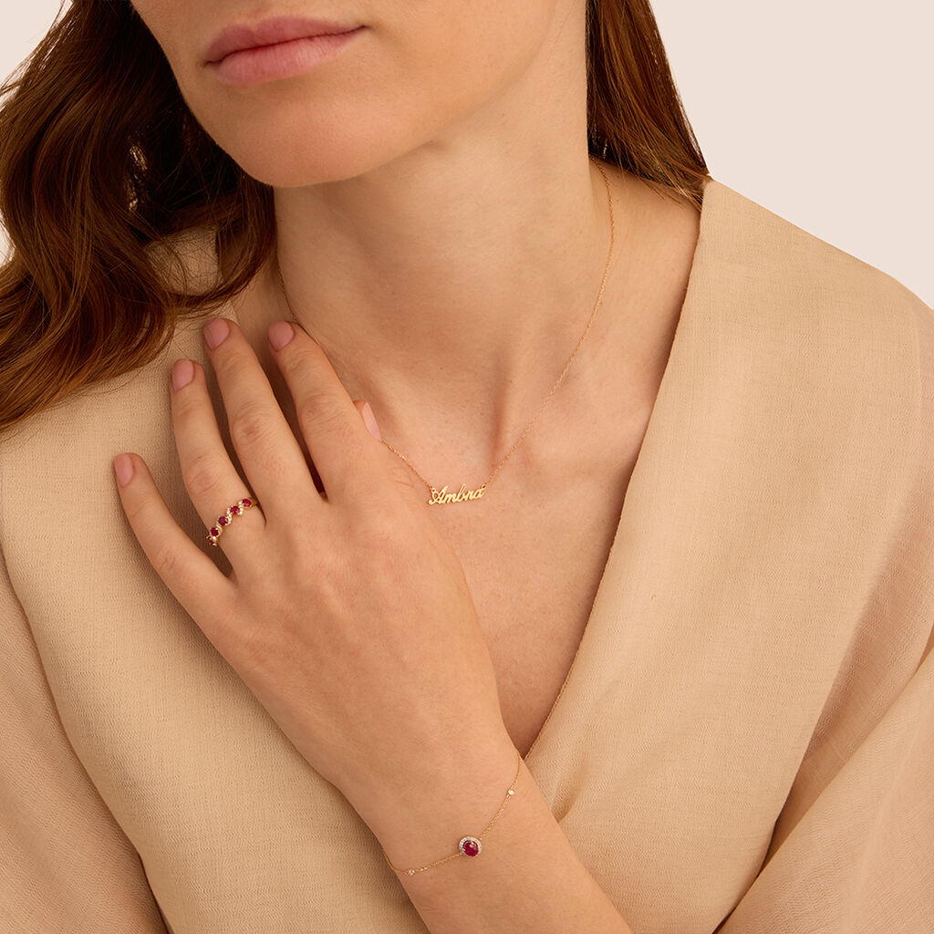 Collana Ambra Gold Names Oro Giallo