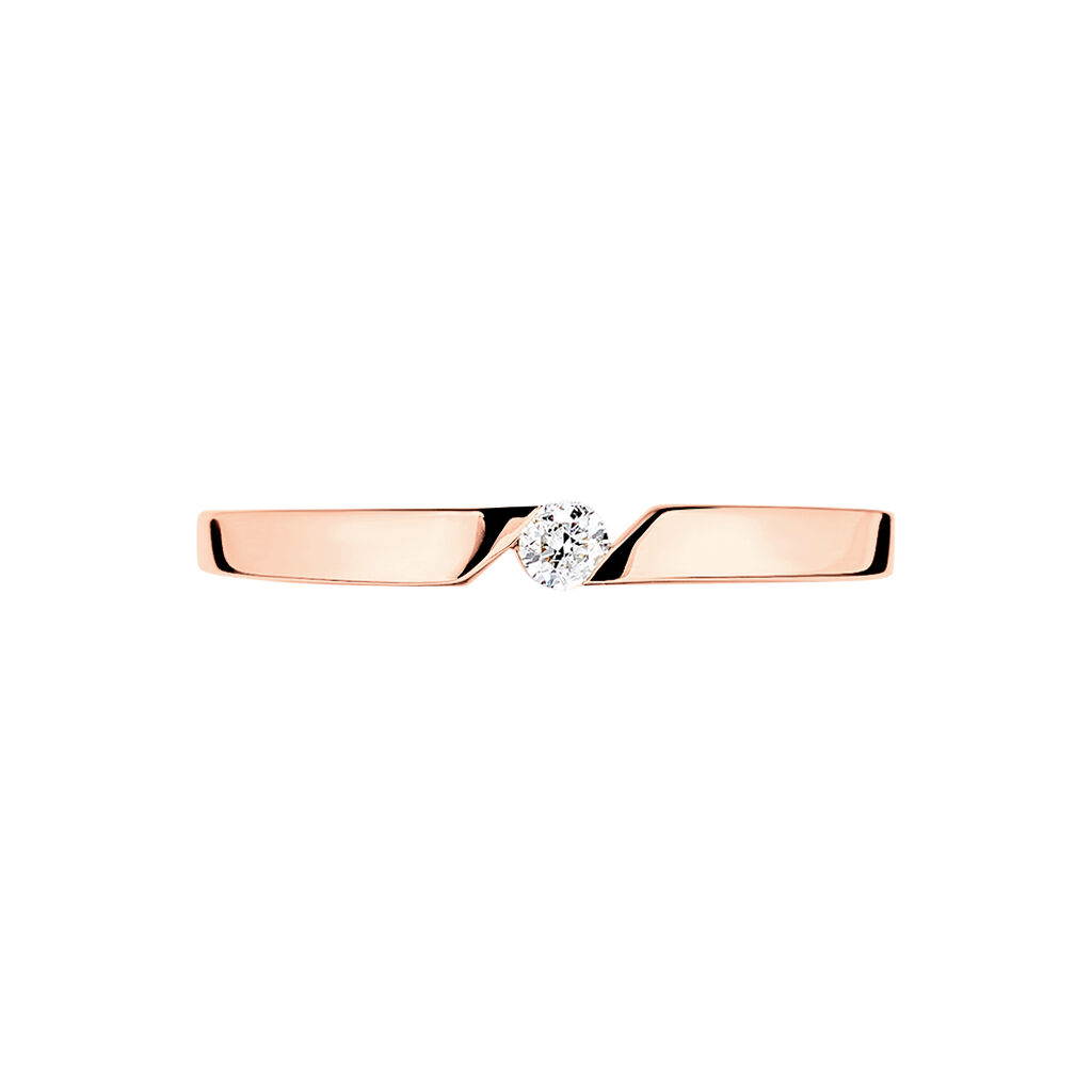 Anello Solitario Grace Oro Rosa Diamante - Anelli con Pietre Donna | Stroili