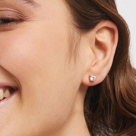 Orecchini Lobo Punto Luce Claire Oro Giallo Cubic Zirconia - Orecchini a Lobo Donna | Stroili