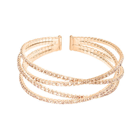 Bangle Romantic Shine Metallo Rosa Cristallo - Bracciali Rigidi Donna | Stroili