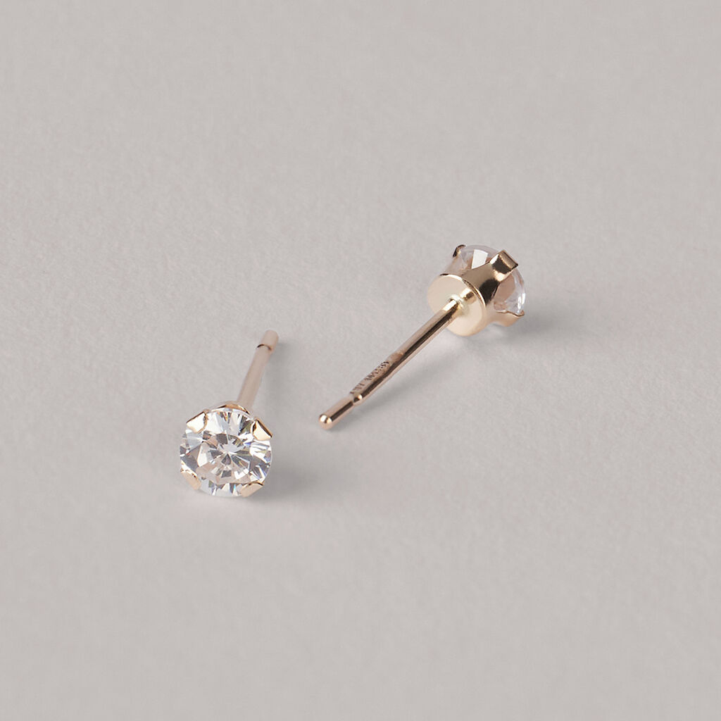Orecchini Lobo Punto Luce Bon Ton Oro Giallo Cubic Zirconia - Orecchini a Lobo Donna | Stroili