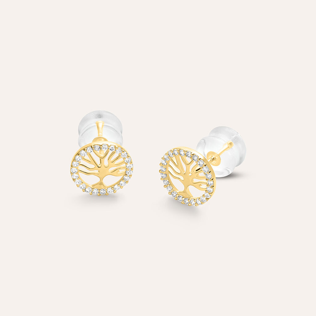 Orecchini Lobo Bon Ton Oro Giallo Cubic Zirconia - Orecchini a Lobo Donna | Stroili