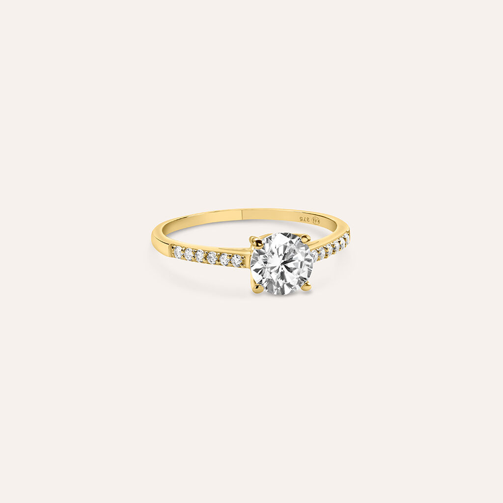 Anello Solitario Claire Oro Giallo Cubic Zirconia - Anelli con Pietre Donna | Stroili