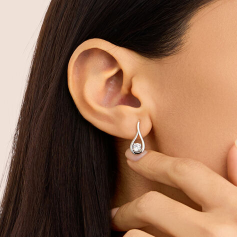 Orecchini Lobo Silver Elegance Argento Rodiato Cubic Zirconia - Orecchini a Lobo Donna | Stroili