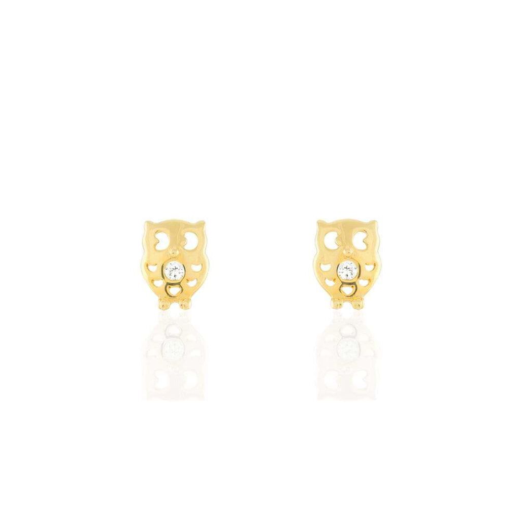 Orecchini in oro giallo e zirconi - Orecchini a Lobo Donna | Stroili
