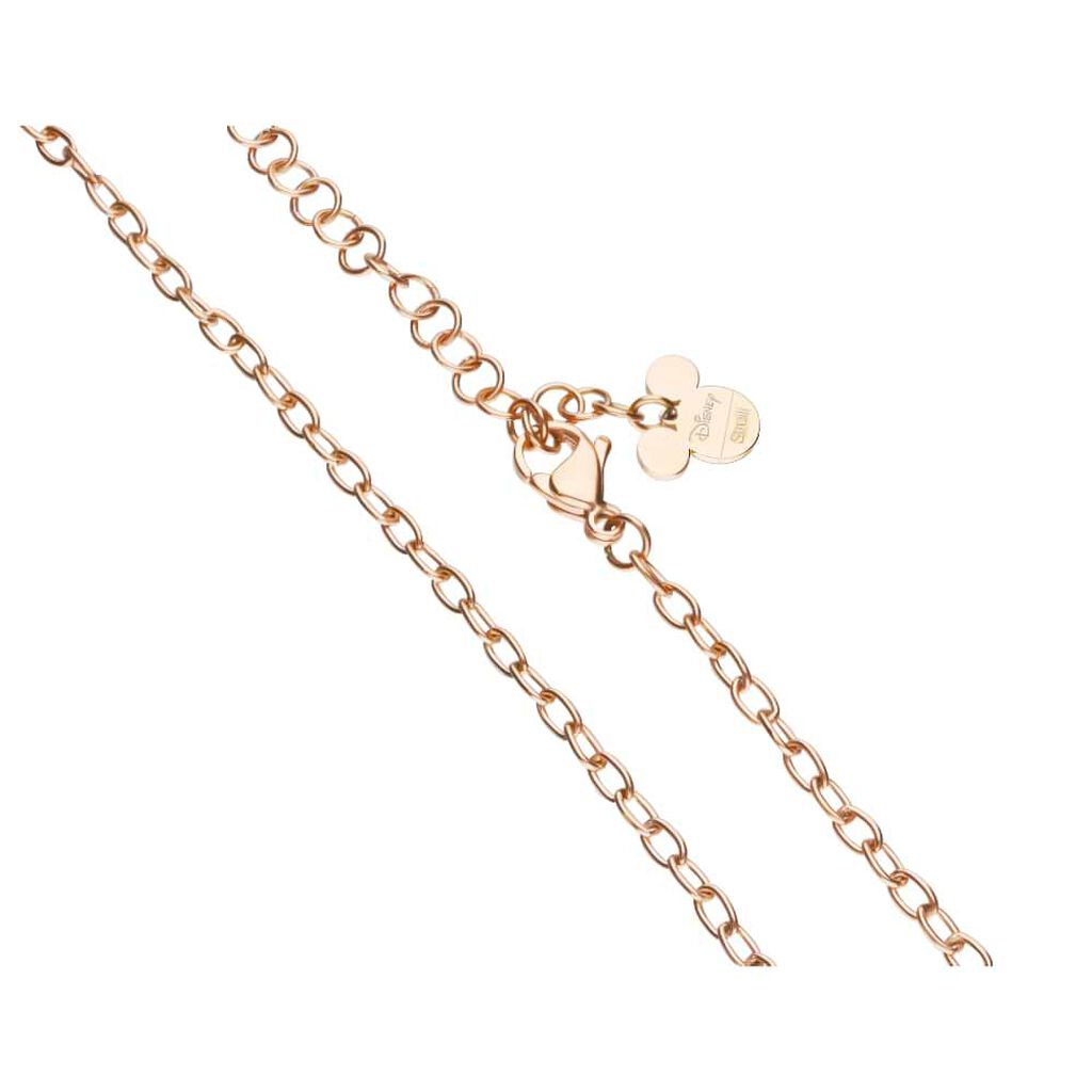 Collana Lady Message Acciaio Rosato Disney e Cristalli - Collane Donna | Stroili