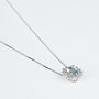 Collana Acquamarina Oro Bianco Acquamarina Diamante