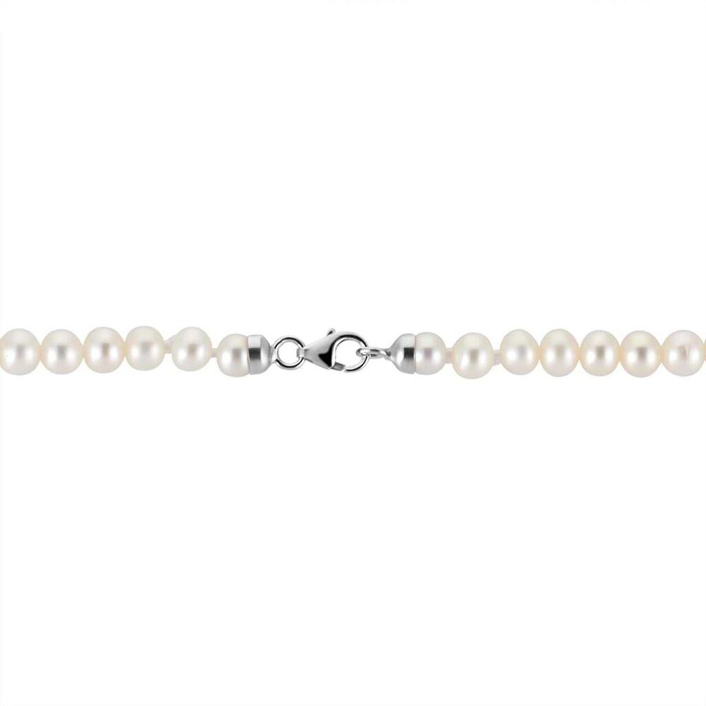 Collana Gabrielle Oro Bianco Perla D'Acqua Dolce - Collane Donna | Stroili