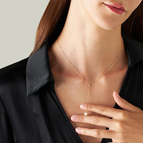 Collana Gabrielle Oro Giallo Perla D'Acqua Dolce - Collane Donna | Stroili